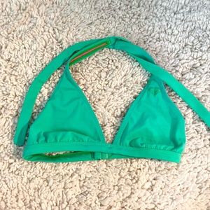 GREEN ROXY BIKINI TOP